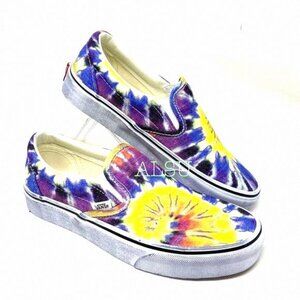 💖MEGA SALE💖VANS Classic Slip On Washed Tie-Dye Canvas VN0A4U3819X Women's